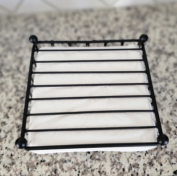 BNIB Rod Iron Napkin Holder With Weighted Arm - Picture 5 of 5